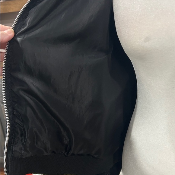 Black Faux Fur Women's Jacket size large (11-13) - Picture 9 of 10